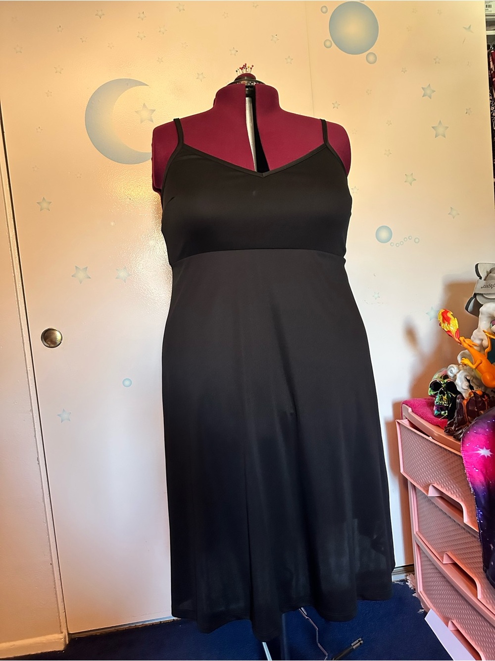 torrid Black Floral Maxi Dress with Pink & Purple Blooms - Picture 7 of 7